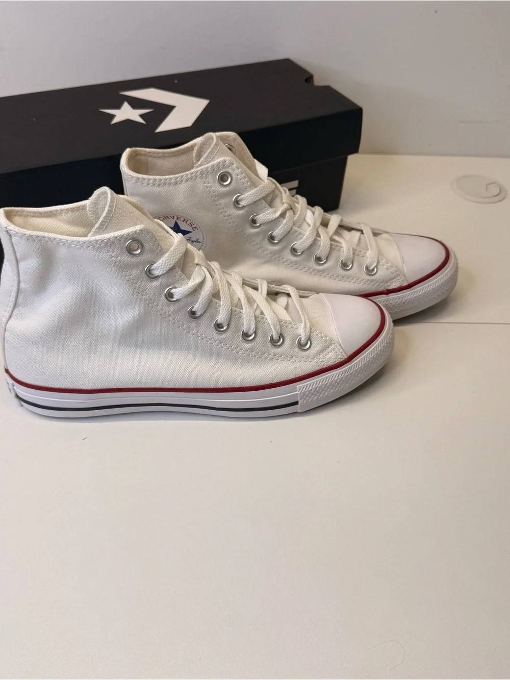 Converse Chuck Taylor All Star Hi Optical White Canvas Sneakers Women’s 10 NIB